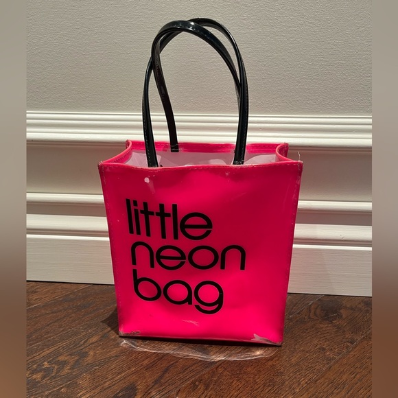 Bloomingdale's Pink Little Neon Bag Tote - Picture 2 of 11